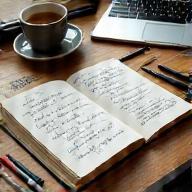 Bloco de notas com ideias de roteiro